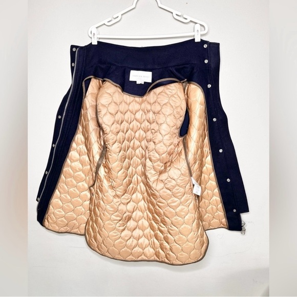 RARE Veronica Beard Halbert Zip Up Wool Blend Quilted Jacket Navy Coat Size S - Picture 6 of 8